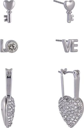 Hallmark Silver Tone Valentines Day Trio Earring Set at Nordstrom