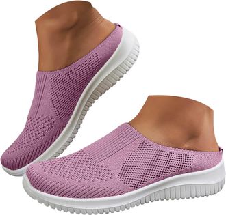 Generic Orthopedic Shoes for Women,Women Comfy Orthopedic Walking Shoes Womens Lightweight Slip-On Knitted Sneakers Comfortable Fashion Flat Walking Shoes Bre