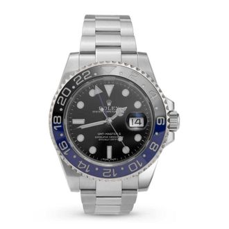 Rolex Pre-owned Rolex GMT-Master II GMT Automatic Chronometer Black Dial Mens Watch 116710BLNR
