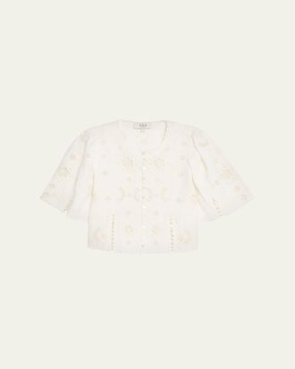 Sea New York Gardener Embroidered Top