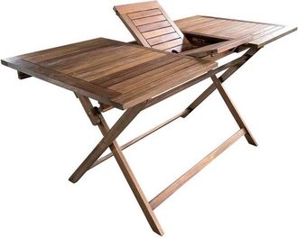 Gardenia Tavolo pieghevole amalfi in legno di acacia fsc, estensibile 115/150x75xh.75 cm