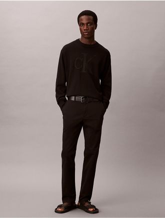 Calvin Klein Jeans Calvin Klein Mens Cotton Slim Chino Pants - Black - 29W x 30L