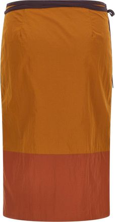 Saint Laurent Color-Block Nylon Skirt - Orange