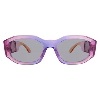 Versace Grey Geometric Unisex Sunglasses VE4361 5537/1 53