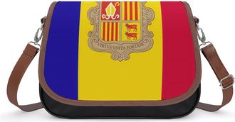 Generic Flag of Andorras Small Womens Crossbody Bags Shoulder Handbag with Adjustable Strap for Travel