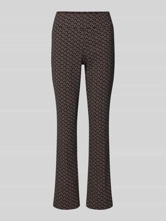 Stehmann Flared Stoffhose mit elastischem Bund Modell Ina in Black, Gr&ouml;&szlig;e 38