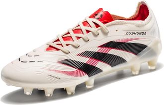 Generic Breathable Lightweight Low-Top Soccer Shoes for Men Youth with Long Studs Comfortable Durable Football Cleats, Spikes --- Beige, 6.5 UK