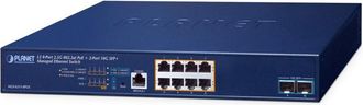 Planet Layer 3, 8-port 2.5gbase-t Gestionado L3 2.5g Ethernet (100/1000/2500) Energ&iacute;a Sobre Ethernet (poe) 1u Azul