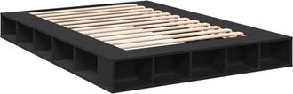 vidaXL Estructura De Cama Madera De Ingenier&iacute;a Negra 140x200 Cm Vidaxl