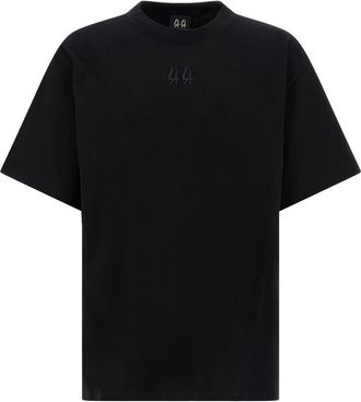 44 Label Group Black Embroidery T-Shirt