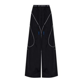 Off-white Wide Trousers, female, Black, Size: XS Wide-leg Sweatpants