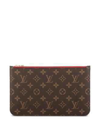 Louis Vuitton monogram zip pouch - women - Canvas - One Size - Brown