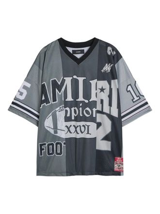 Amiri graphic-print V-neck T-shirt - Grey