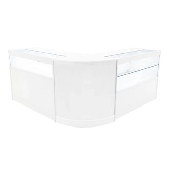 MonsterShop Adonis LED Shop Counter Set B1200, C1200 & CM60 - White