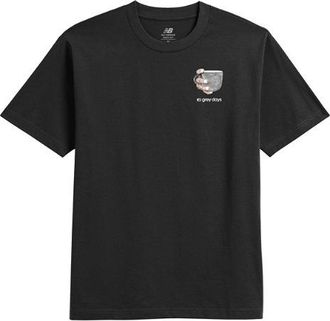 New Balance Uomo Grey Days Coffee Oversized T-Shirt in Grigio, Cotone, Taglia 2XL