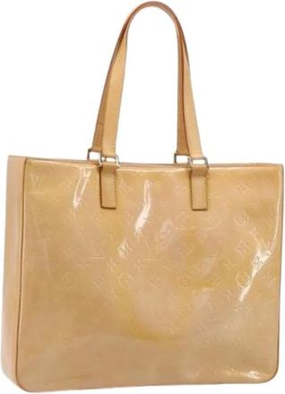 Louis Vuitton Pre-owned Tote Bags, female, Beige, Size: ONE SIZE Pre-owned Vintage Patent Leather Tote Bag