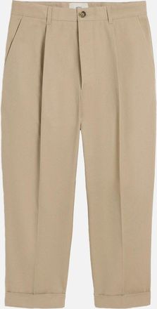 Ami Mens Carrot Oversized Trousers Beige - Cream - Size: 31/30