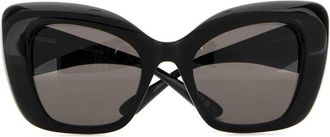 Balenciaga Unisex Diva Oversized Cat-Eye Acetate Sunglasses Black