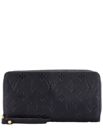 Louis Vuitton Black Monogram Empreinte Leather Zippy Wallet (Authentic Pre-Loved)