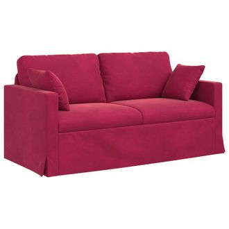 vidaXL Sof&aacute; Rojo Vino 158 X 78 X 80 Cm Terciopelo Vidaxl