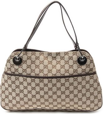 Gucci Pre-owned Womens Medium Eclipse Tote Shoulder Bag - Beige - One Size