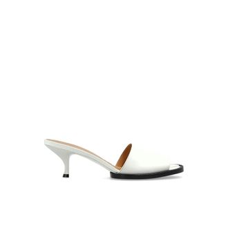 Maison Margiela Tabi Heeled Mules - Dames - Muiltjes - Wit - 37 1/2 EU - Leer - Schoenen