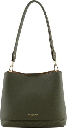 Pourchet Manhattan Crossbody Tas - Dames - Schoudertassen - Groen - ONE Size - Leer - Tassen