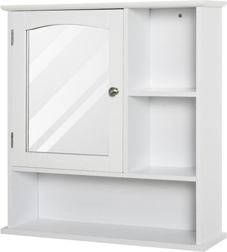 Kleankin Armario con Espejo 60x18x63 cm Blanco