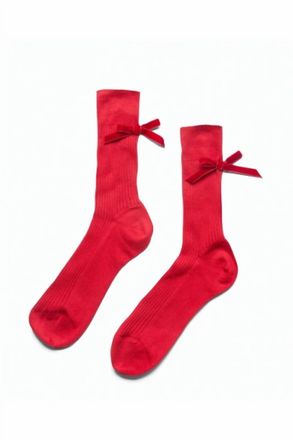 Maria La Rosa Womens Poetry Socks In Red