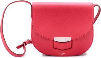 Celine Trotteur Grainy Leather Small crossbody bag - Roze