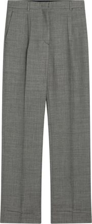 Prada Grijze Regular Broek - Dames - Straight fit broeken - Grijs - M - Broeken