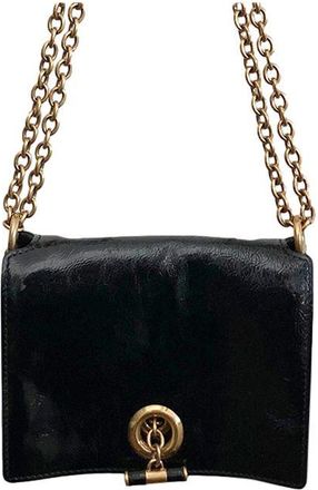 Saint Laurent Vintage Black Leather Flap Bag