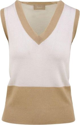 Drumohr Vest L0Lv 464B - Dames - V-hals truien - Veelkleurig - XS - Truien & Vesten