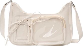 Generic PU Shoulder Bag Adjustable Strap Hobo Handbags Tote Bag for Women (White)