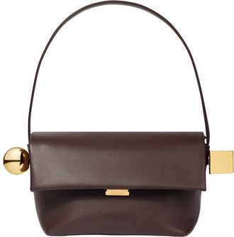 Jacquemus The Rond Carre Leather Shoulder Bag