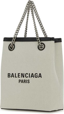 Balenciaga Womens Duty Free Tote Beige Cotton