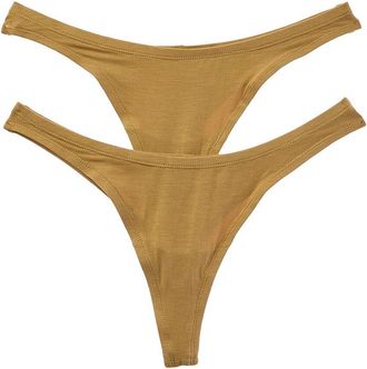 Bambooa Bamboo Set Of 2 Essential Dipped Thong