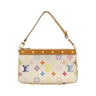 Louis Vuitton Multi-Color White Coated Canvas Pochette Pouch (Pre-Owned)