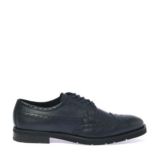 Baldinini Scarpa stringata in pelle liscia e martellata - - Shoes - Uomo - Blu - 42 1/2 EU