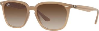 Ray-Ban Beige/Brown Shaded Zonnebril RB 4362 - unisex - Zonnebrillen - Bruin - 55 MM - Accessoires