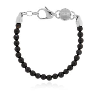 Diesel Bracelets, male, Black, Size: ONE SIZE Bracelet With Stones