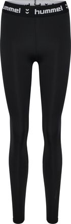 Hummel Trainingstights HUMMEL HMLPULSE MID WAIST TIGHTS, Damen, Gr. XL, N-Gr, schwarz, Obermaterial: 76% Polyester, 24% Elasthan, Hosen Trainingstights
