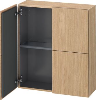 Duravit Armario Semi Alto Duravit L-cube, Anchura 700mm, Profundidad 243mm, 2 Puertas, Color: Decoraci&oacute;n Roble Europeo - Lc116705252