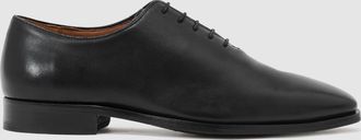Reiss Black Leather Lace-up Shoes, U42
