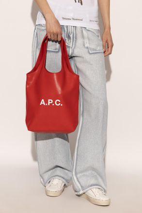 A.P.C. Ninon Small Shopper Bag, Unisex, Red