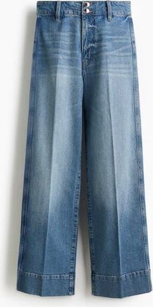 H&M Wide High Jeans in Denim Blue at Nordstrom, Size 14