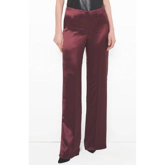 AS by DF Collins Satin Trousers in Decadent Wine at Nordstrom, Size 1022