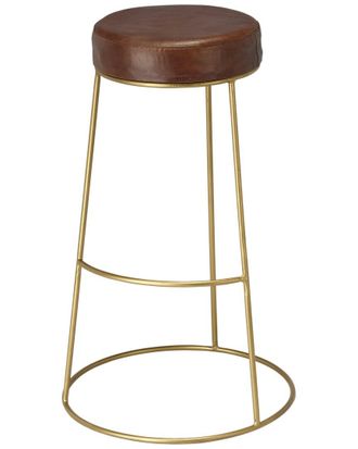 Jamie Young Co. Henry Round Leather Bar Stool