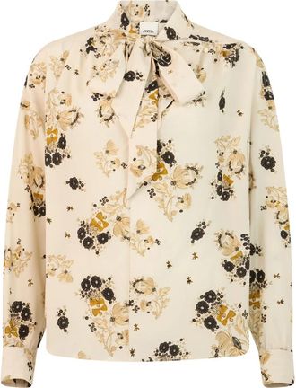 Isabel Marant Bloesem met Strik - Dames - Overhemden - Beige - S - Overhemden