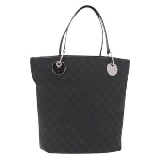 Gucci Pre-owned Tote Bags, female, Black, Size: ONE SIZE Pre-owned Vintage GG Canvas Tote Bag